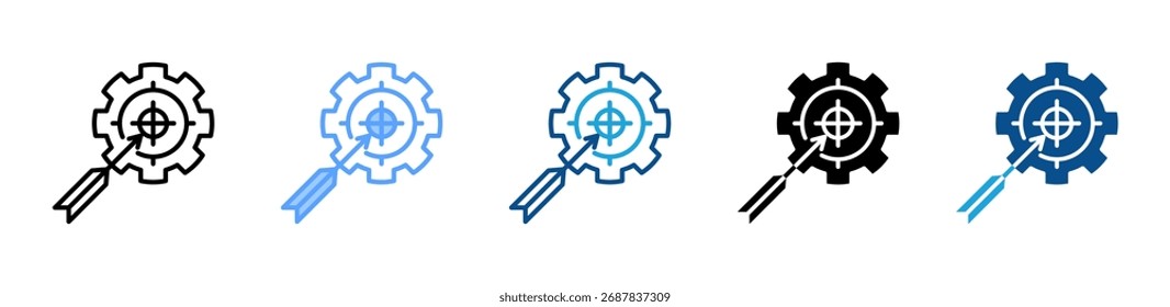 Goal Setting icon sheet multiple style collection