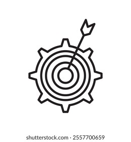 Goal setting icon Thin line art collection