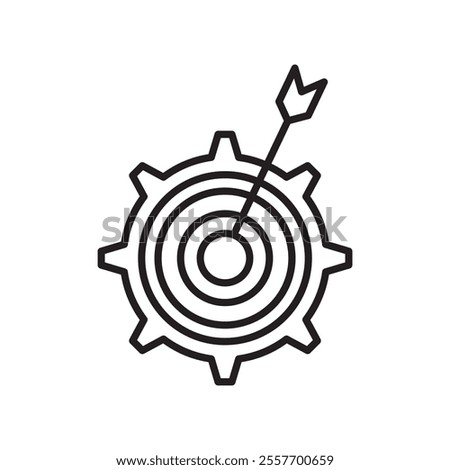 Goal setting icon Thin line art collection