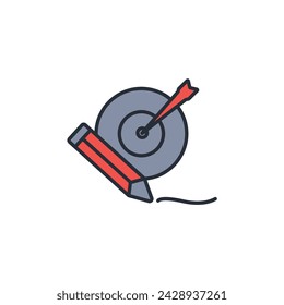 Goal Setting icon. vector.Editable stroke.linear style sign for use web design,logo.Symbol illustration.