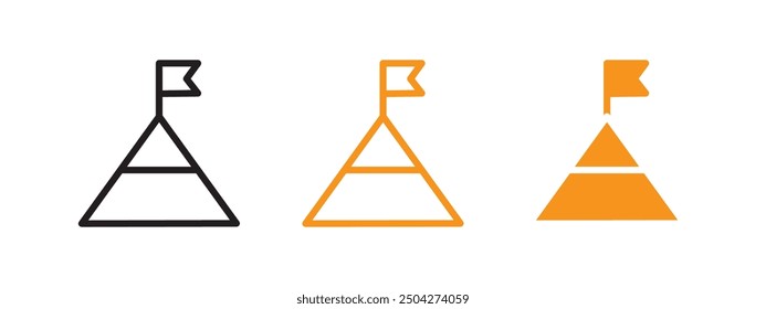 Goal setting icon web design in vector