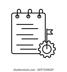 Icono de ajuste de objetivos con fondo blanco Vector Ilustración de stock