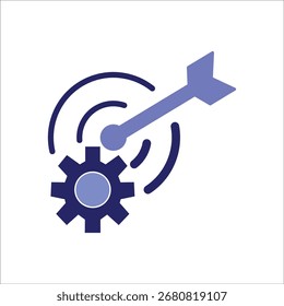 goal setting icons. simple colored vector