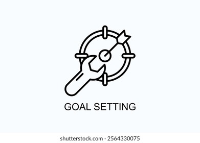 Goal Setting Isolated Vector, Icon Or Logo Sign Symbol Illustration