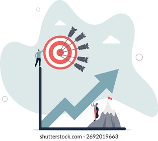 Definição de metas para a realização de metas mensuráveis de negócios .vida e emprego de pessoas.