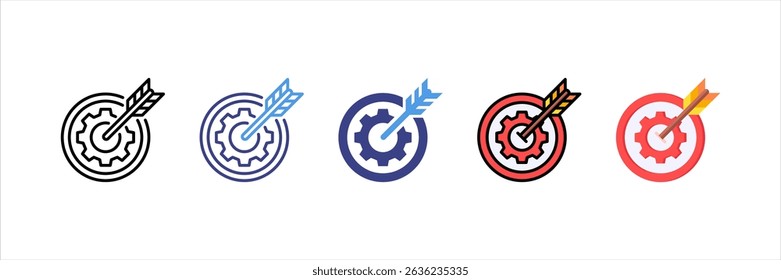 Goal Setting Multi Style Icon Set