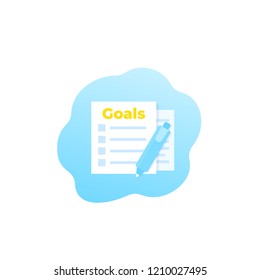 Goal setting vector icon