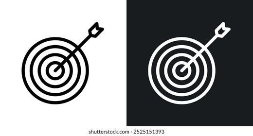 Goal settingline in Thin line black color. flat simple vector symbols illustration.