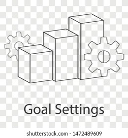 Goal Settings icon on transparency background. Vector illustration.