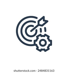 Symbol für die Vektorgrafik der Ziel-Einstellungen