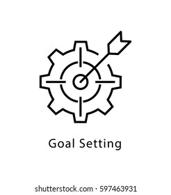 Goal Settings Vector Line Icon 