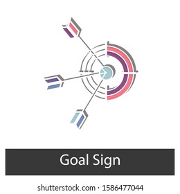 Goal sign concept. Creative idea design. flat vector illustration for your project, template, web page, presentation or mobile app.