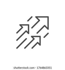 Goal sign line outline icon