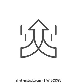 Goal sign line outline icon