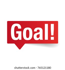 Goal sign speech bubble