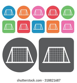 Goal Soccer icons set. Vector Illustration eps10.
