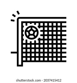 goal soccer line icon vector. goal soccer sign. isolated contour symbol black illustration