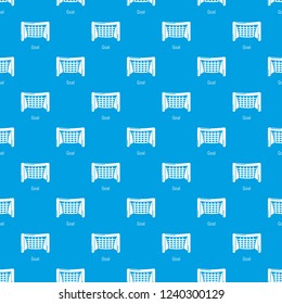 Goal soccer pattern vector seamless blue repeat for any use