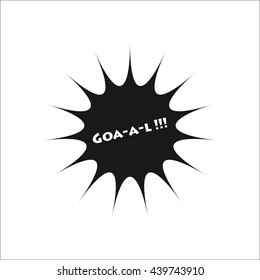 Goal sticker score sign simple icon on background
