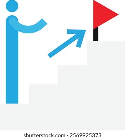 Goal Target Aim Icon Vector Flat Illustration