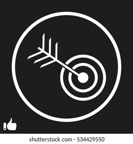 goal target arrow icon, vector illustration EPS 10