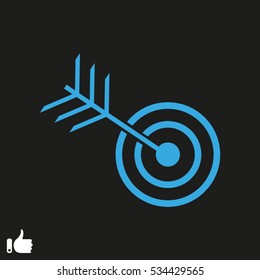 goal target arrow icon, vector illustration EPS 10