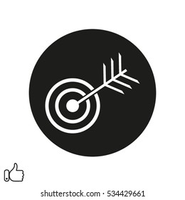 goal target arrow icon, vector illustration EPS 10