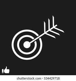 goal target arrow icon, vector illustration EPS 10