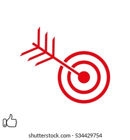 goal target arrow icon, vector illustration EPS 10