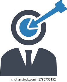 Goal Target Business icon (Vector illustration)