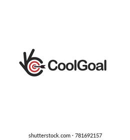 Goal, Target, Dart Icon. Ok Symbol, Okay Vector Logo, High Quality