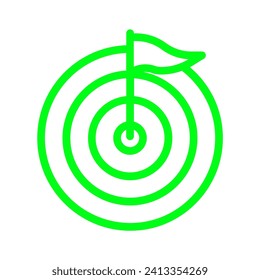 Goal Target With Flag Icon