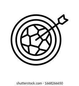 Goal, target, football icon. Simple line, outline vector elements of soccer for ui and ux, website or mobile application