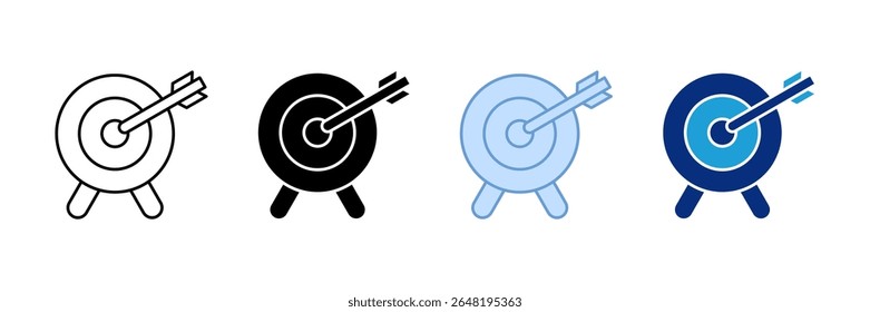 Conjunto de iconos de destino de objetivo Colección de estilos múltiples