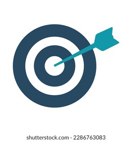 Goal target icon, Successful shoot. Darts target aim icon on white background, Icon marketing target graphic design single icon vector illustration, Vector illustration, Target illustration.