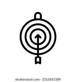 Goal target icon in trendy line style design. Vector graphic illustration. Destination target symbol for website, logo, app and interface design. Black icon vector design