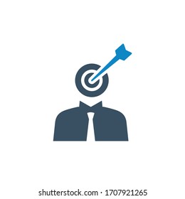 Objetivo, icono de destino (ilustración vectorial)