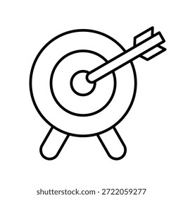 Icono de esquema de objetivo Ilustración vectorial