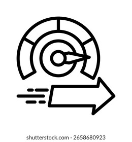 Goal Targeting icon line vector illustration