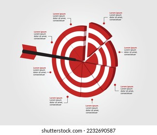 Goal template for infographic for presentation for 8 element