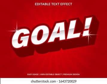goal text effect template with bold type style and 3d text concept use for brand label and logotype 