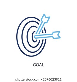 Goal thin line vector icons.