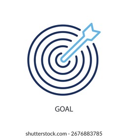 Goal thin line vector icons.