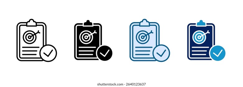 Goal Tracker Icon Set Multiple Style Collection