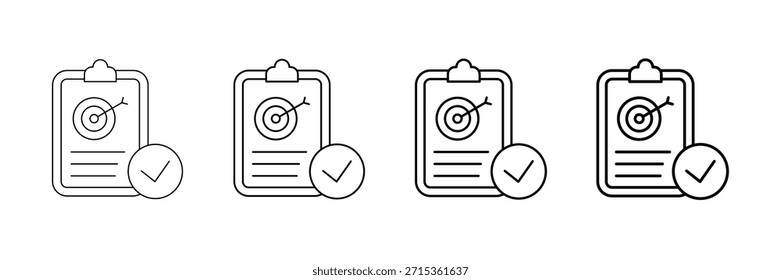 Vetor De Ícones Do Controlador De Metas Definido Em Um Estilo De Linha De Traçado Diferente