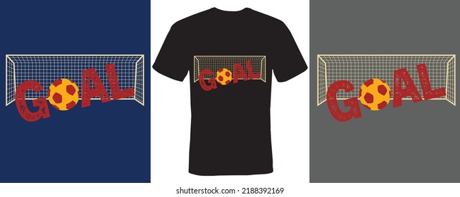 Goal t-shirt design for Football