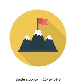 goal vector flat color icon 
