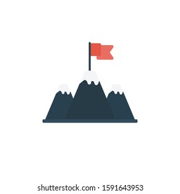 goal vector flat color icon 