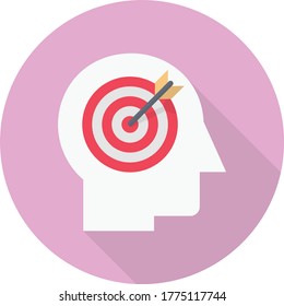 goal vector flat color icon 