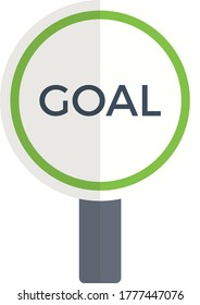 goal vector flat color icon